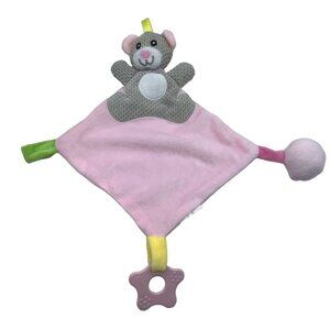 Cudlie‎ Lovey Security Blanket Blankie Star Teether Tag Teddy Bear Stuffed Ball